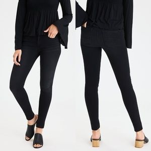 American Eagle Hi Rise Jegging Crop Black